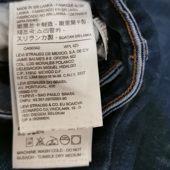 LEVI'S mid rise skinny size 6 blue jeans - Picture 8 of 9